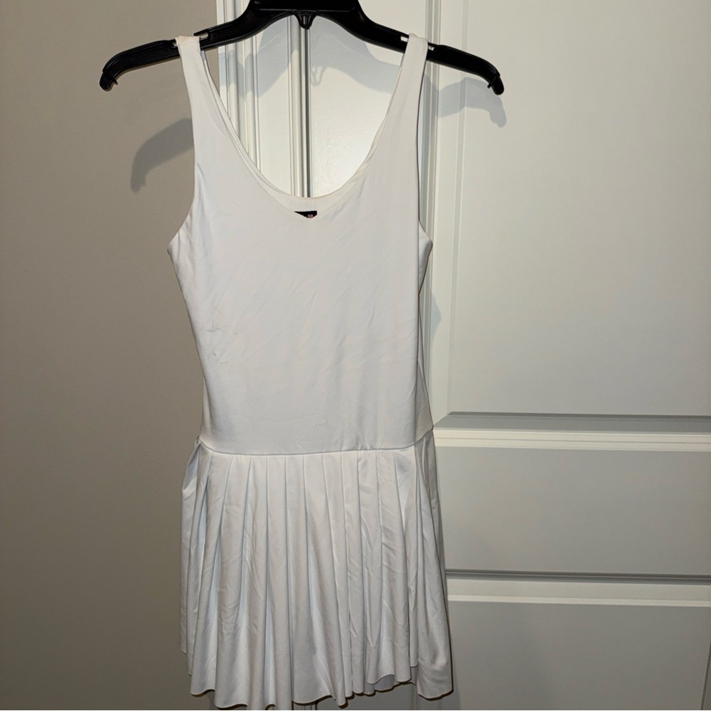 Justify White Pleated Athletic Dress Medium Tennis